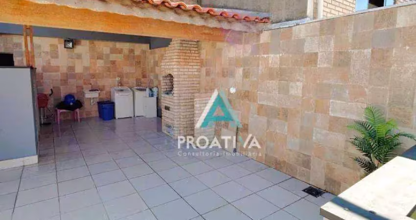 Cobertura com 2 dormitórios à venda, 90 m² por r$ 490.000,00 - parque bandeirante - santo andré/sp