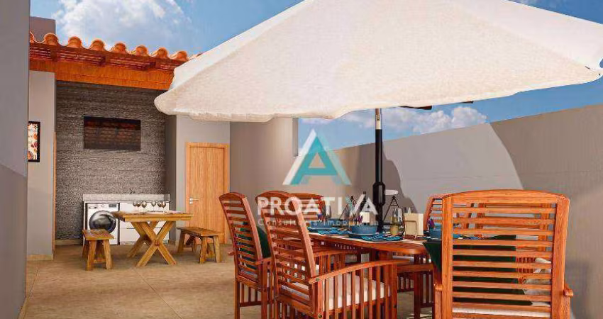 Cobertura com 2 dormitórios à venda, 119 m² por r$ 750.000,00 - campestre - santo andré/sp