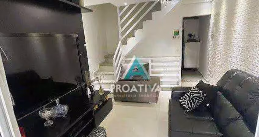 Sobrado à venda, 90 m² por r$ 640.000,00 - jardim santo antônio - santo andré/sp