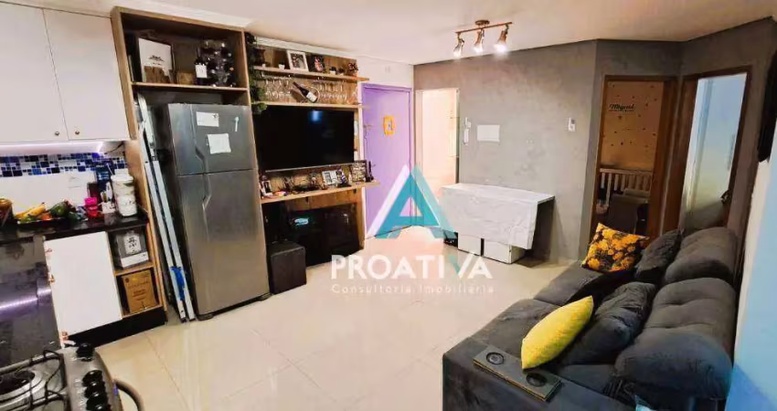 Apartamento com 2 dormitórios à venda, 50 m² por r$ 330.000,00 - vila alto de santo andré - santo andré/sp