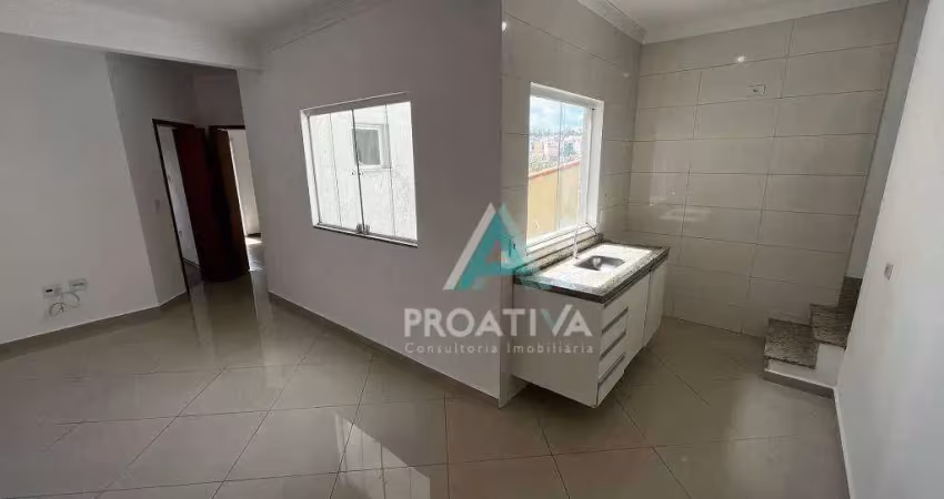 Cobertura com 2 dormitórios para alugar, 50 m² por r$ 2.669,01/mês - vila junqueira - santo andré/sp