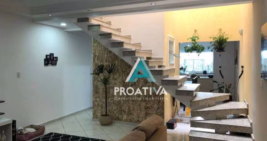 Sobrado com 3 dormitórios à venda, 121 m² - vila lucinda - santo andré/sp