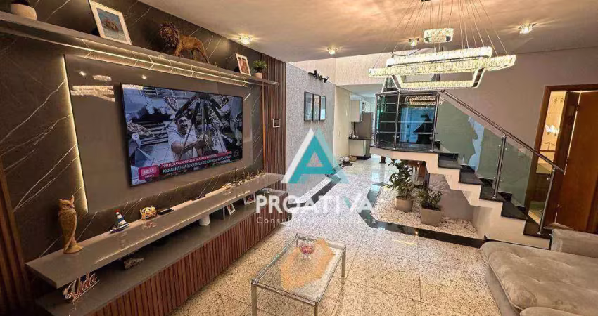 Sobrado com 3 dormitórios à venda, 161 m² por r$ 1.200.000,99 - vila scarpelli - santo andré/sp