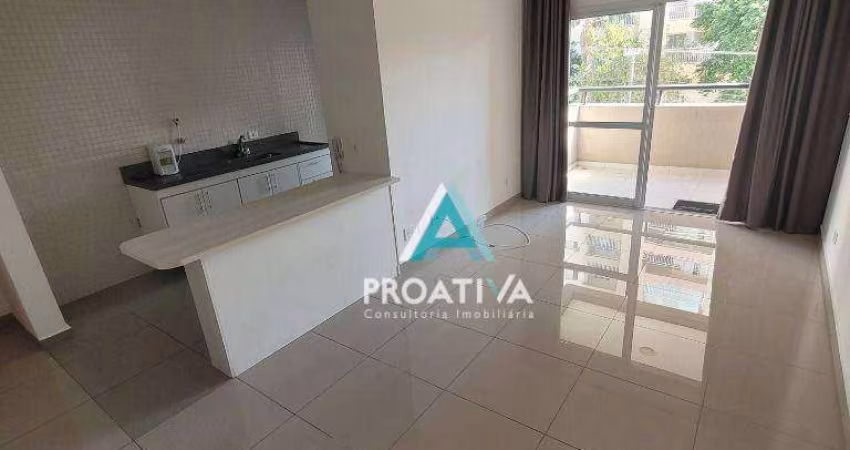 Apartamento com 2 dormitórios para alugar, 90 m² por R$ 3.865,51 - Campestre - Santo André/SP