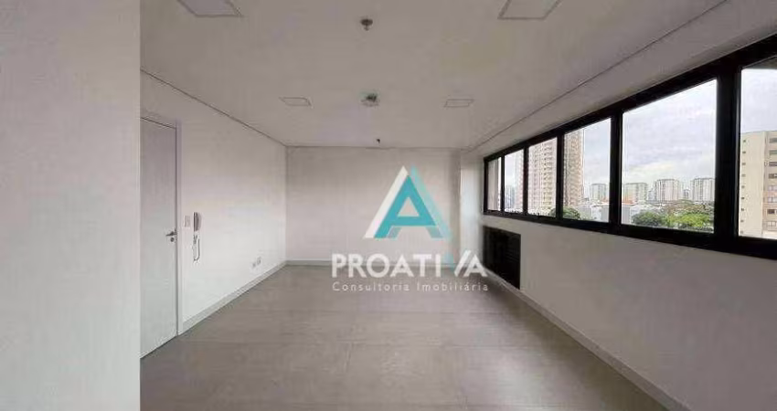 Sala, 44 m² - venda por R$ 330.000,00 ou aluguel por R$ 3.850,00/mês - Vila Assunção - Santo André/SP