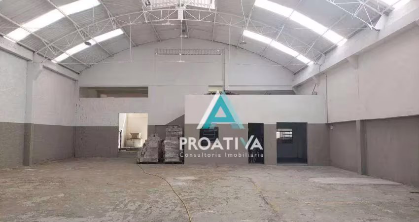 Galpão para alugar, 1350 m² por r$ 48.921,00/mês - campestre - santo andré/sp