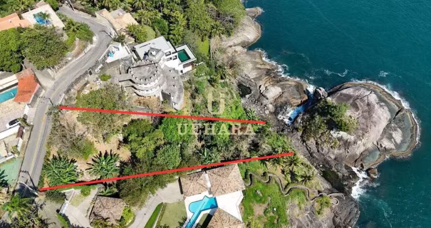Terreno na costeira de ilha bela - com vista de 180 °  ilha oceânica -           litoral norte