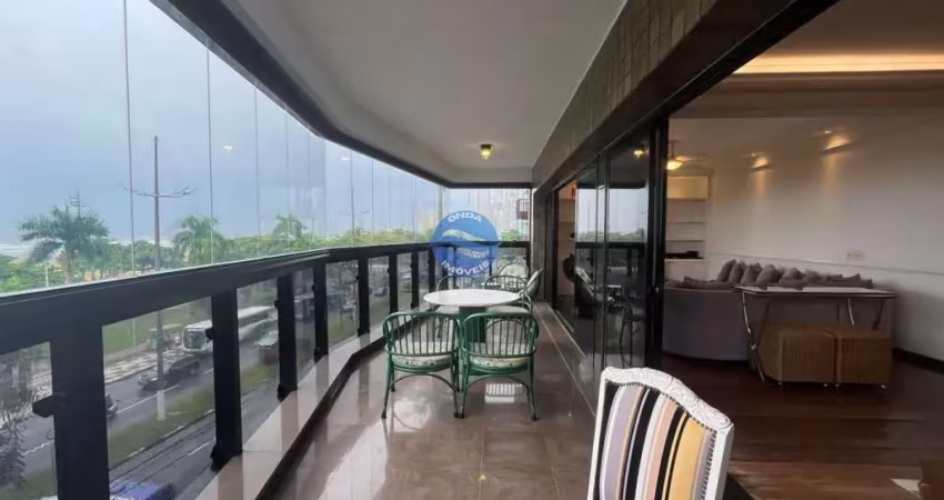 Apartamento grande à venda em santos vista mar na pompéia