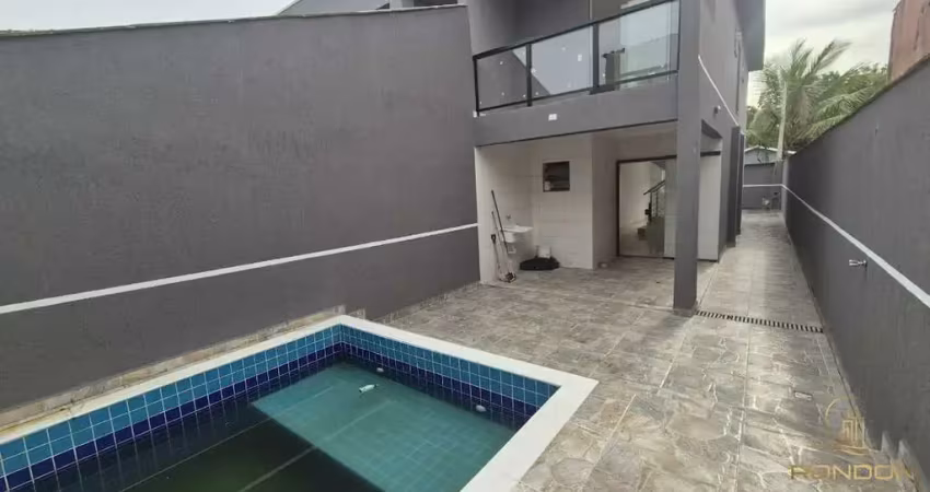 Casa com 2 dormitórios, sendo 2 suítes no nova itanhaém, sp.