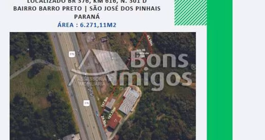 Terreno comercial à venda na Rodovia BR-376, 301 D, Barro Preto, São José dos Pinhais