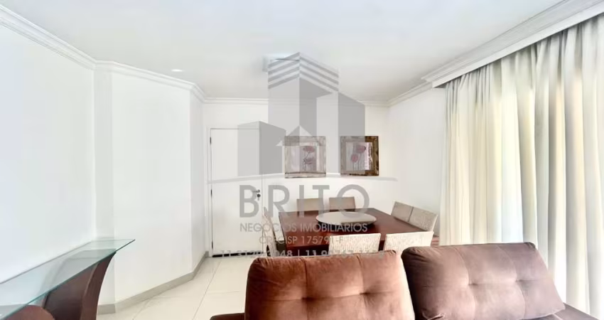 Apartamento mobiliado para locação em Santana, com 03 dormitórios, sendo 01 suíte, 03 vagas, varanda gourmet com vidro, lavabo, sala para 02 ambientes