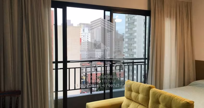 Stúdio novo e totalmente mobiliado à 5 minutos do metrô Santana. Andar alto,  vista para o aeroporto Campo de Marte, ar condicionado, fino acabamento