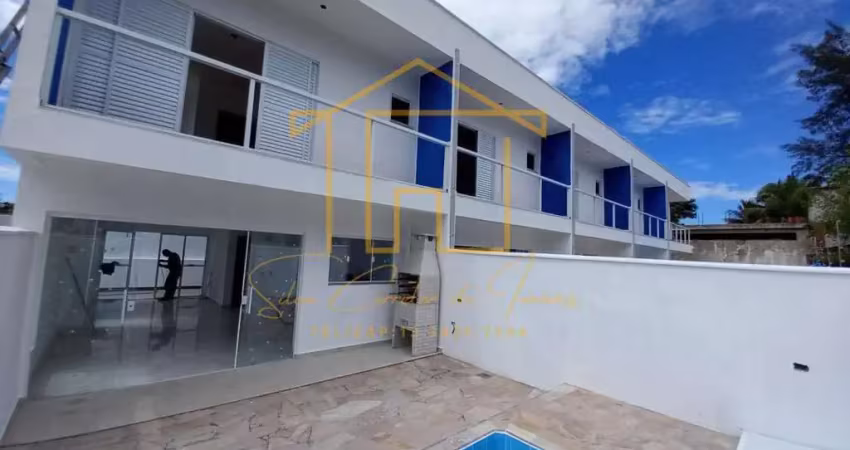 Sobrado em condomínio para venda em itanhaém, jardim são fernando, 2 dormitórios, 2 suítes, 3 banheiros, 1 vaga