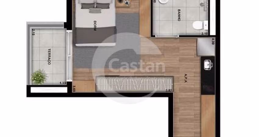 Apartamento com 1 quarto à venda na Rua Coronel Sousa Reis, --, Vila Zilda (Tatuapé), São Paulo