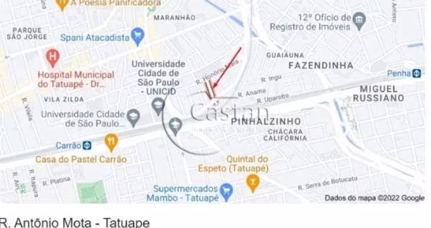 Terreno à venda na Rua Antônio Mota, --, Tatuapé, São Paulo