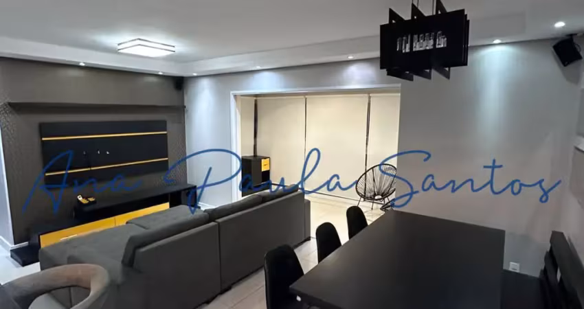 Oportunidade porto panorama! lindo apartamento mobiliado de 2 suítes com closet e varanda envidraçada, na vila belmiro em santos – sp