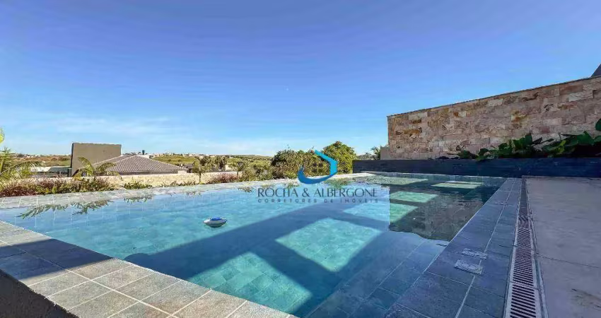 Casa térrea alto padrão ecovillas do lago  4 suítes c persianas automatizadas salas integradas ao gourmet e piscina com vista p lago próxima portaria