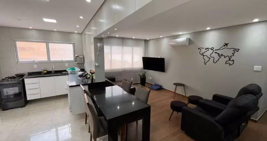 Apartamento com vista para o mar á venda na aparecida em santos