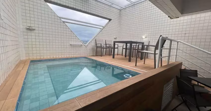 Cobertura à venda, 3 quartos, 2 suítes, 2 vagas, campo grande - santos/sp