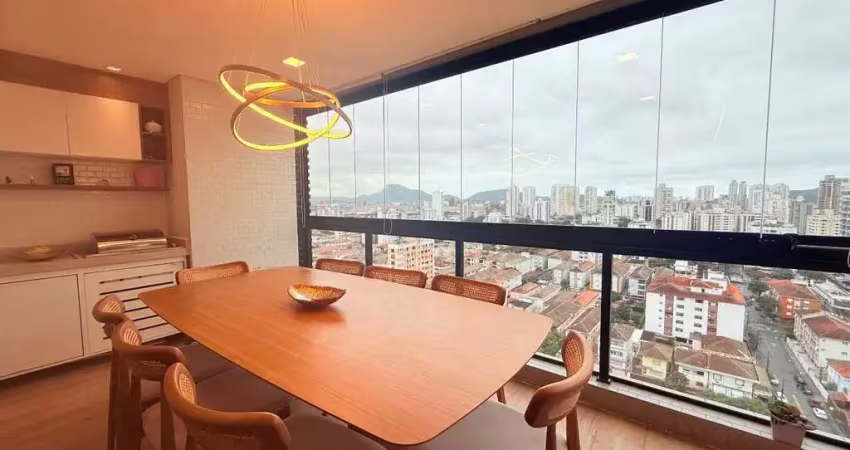Apartamento à venda, 2 quartos, 1 suíte, 2 vagas, aparecida - santos/sp