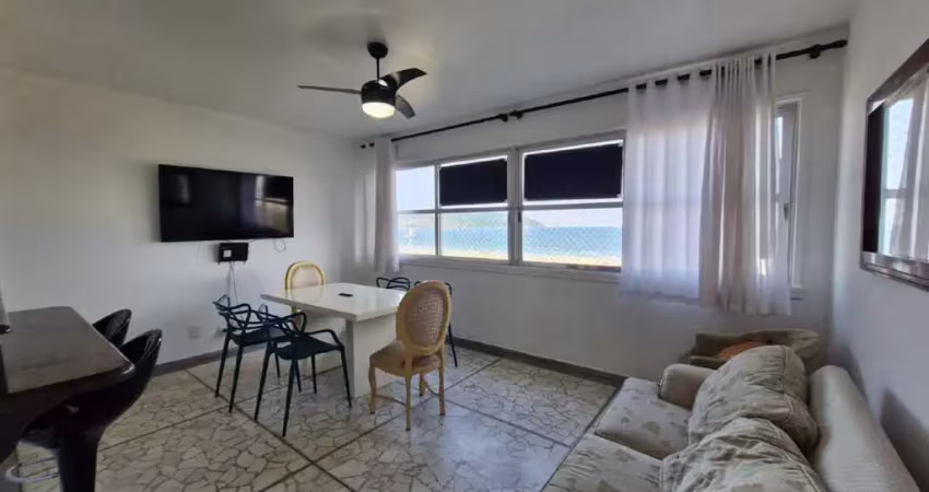Apartamento com 2 dormitórios, vista mar, para alugar no gonzaga - santos/sp
