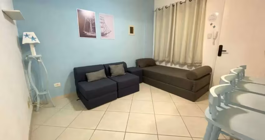 Apartamento 1 dormitório para locação, gonzaga, em santos