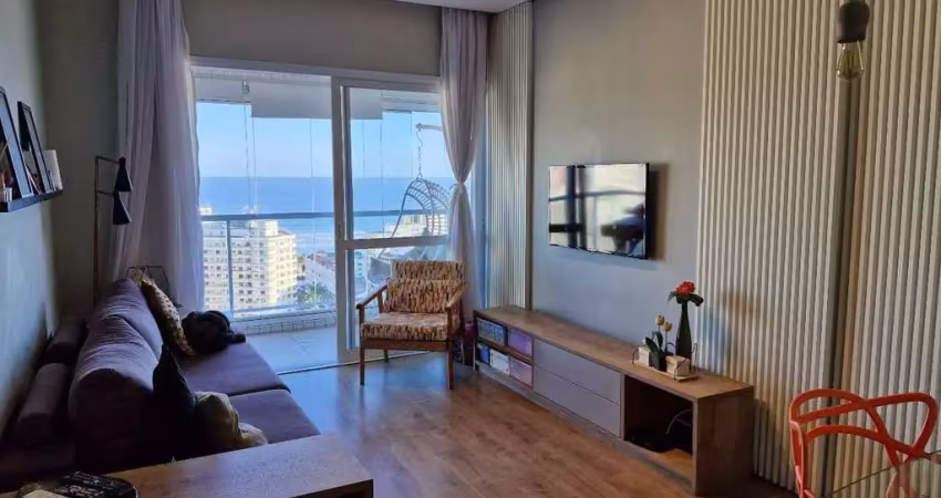 Apartamento com 1 dormitório vista mar à venda no legend residence - gonzaga, santos/sp