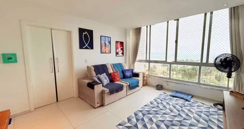 Apartamento vista mar em santos - 2 dormitórios sendo 1 suites - 1 vaga de garagem