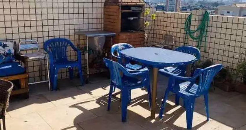 Cobertura à venda, 3 quartos, 2 suítes, 1 vaga, boqueirão - santos/sp