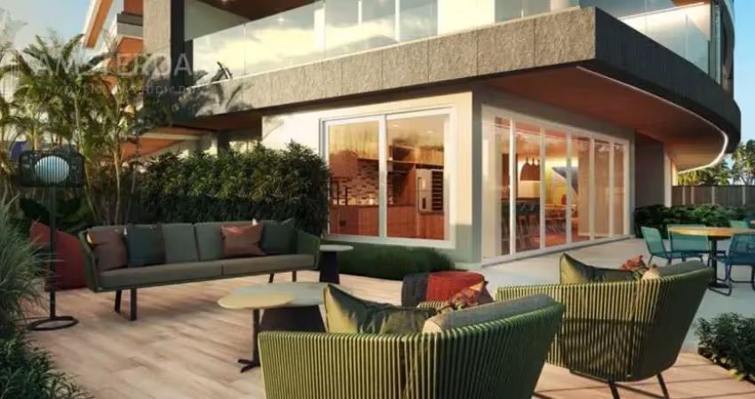 Apartamento à beira-mar na riviera: 132,99m², 2 salas, 5 banheiros e 2 vagas. agende sua visita!