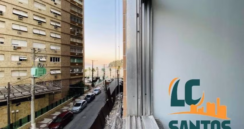 APARTAMENTO NO JOSÉ MENINO DE 2 DORMITÓRIOS SENDO 1 SUÍTE E 110M² - PÉ NA AREIA.
