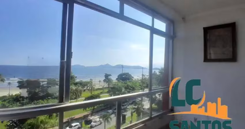 Apartamento no embaré vista mar - 2 dormitórios - 2 banheiros - 110m² - garagem demarcada em santos