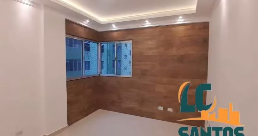 Apartamento de 1 dormitório  reformado na aparecida com vista mar .