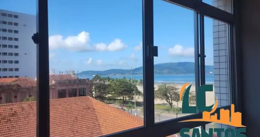 Apartamento de 3 dormitórios com vista pro mar na orla do gonzaga .
