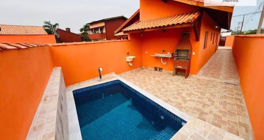 Casa nova lado praia com piscina por apenas r$235.000 para pagamento á vista