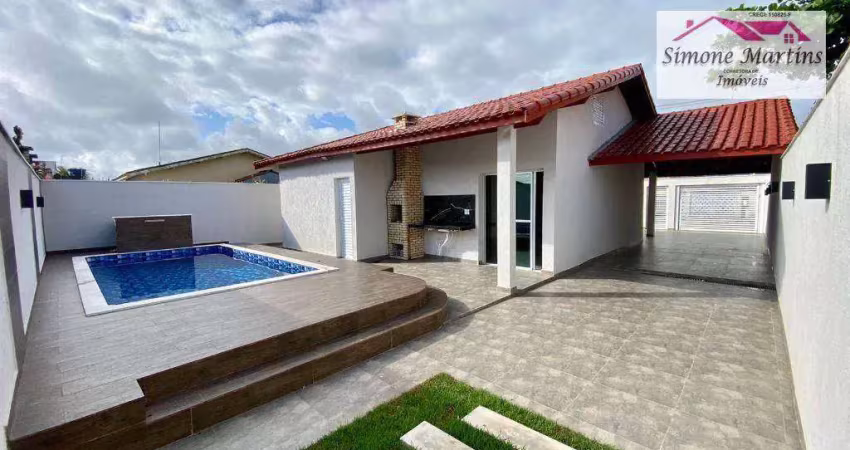 Casa com 2 dormitórios à venda, 110 m² por r$ 549.000,00 - califórnia - itanhaém/sp