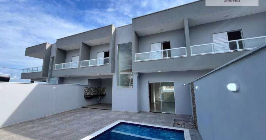 Sobrado com 3 dormitórios à venda, 108 m² por R$ 649.000 - Cibratel II - Itanhaém/SP