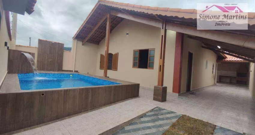 Casa com 3 dormitórios à venda, 109 m² por R$ 395.000 - Vera Cruz - Mongaguá/SP