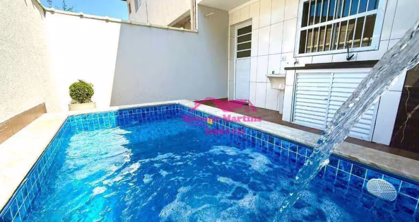 Village pé na areia com 2 dormitórios à venda, 101 m² por r$ 389.000 - balneário itaguaí - mongaguá/sp