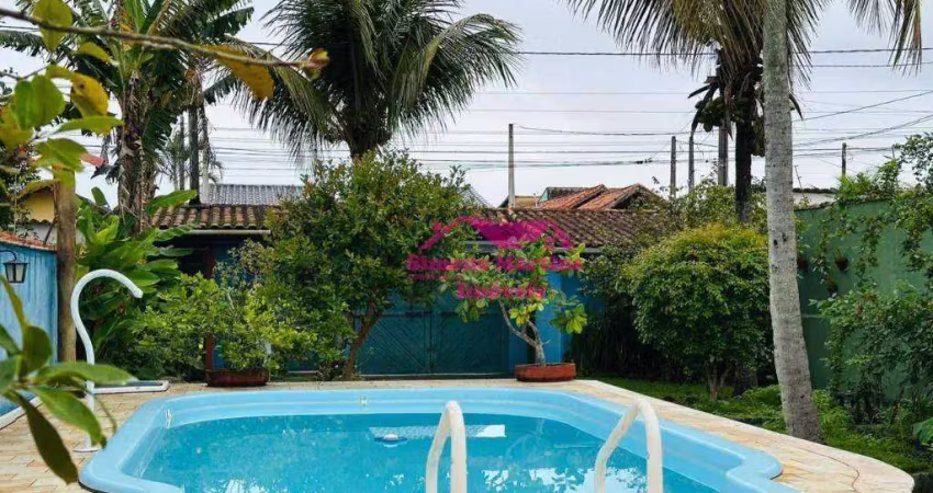 Casa com 2 dormitórios à venda, 120 m² por r$ 500.000 - balneário flórida mirim - mongaguá/sp