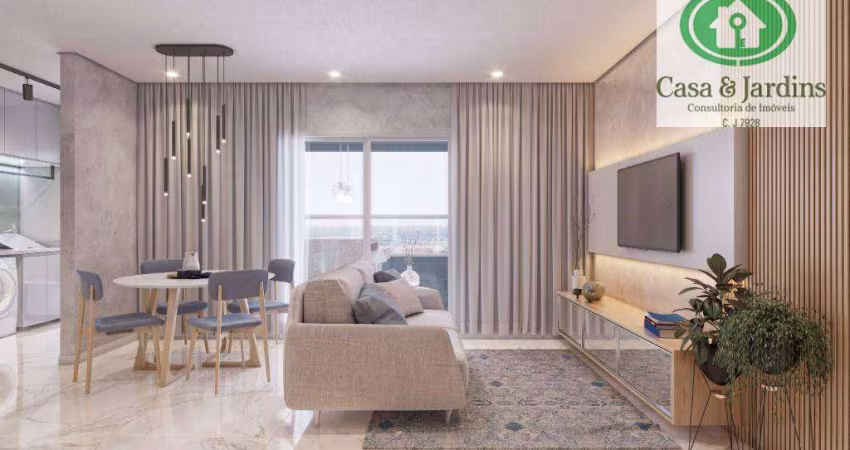 Apartamento com 2 dormitórios à venda, 72 m² - Mirim - Praia Grande/SP