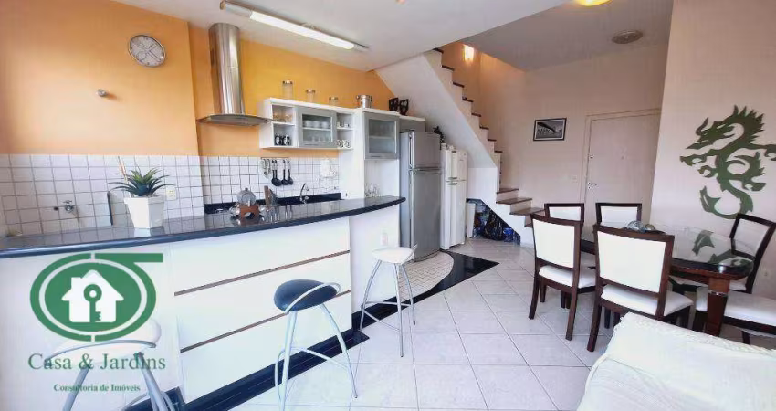 Apartamento Duplex 2 dormitórios para alugar, 80 m²  - Gonzaga - Santos/SP