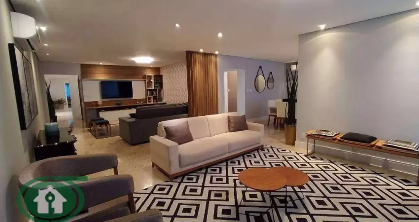 Apartamento mobiliado 4 dormitórios à venda, 233 m²  - boqueirão - santos/sp