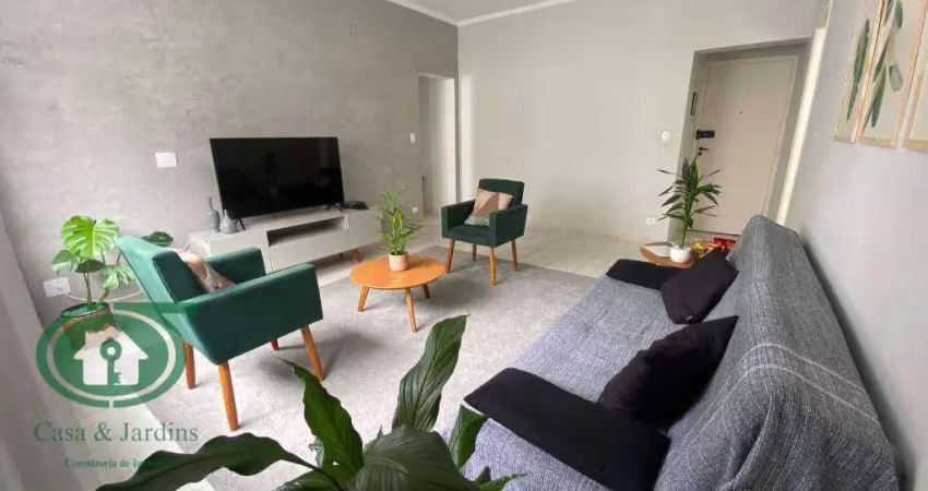 Apartamento 1 dormitório mobiliado para alugar, 67 m²  - aparecida - santos/sp