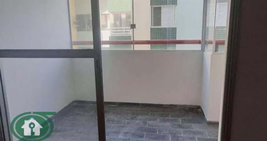Aluga apartamento 01 dormitorio - prédio c/ piscina, academia e salão de festas e garagem demarcada - santos