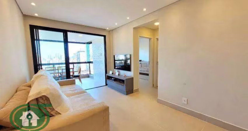 Apartamento  varanda gourmet 2 dormitórios à venda, 82 m² - aparecida - santos/sp