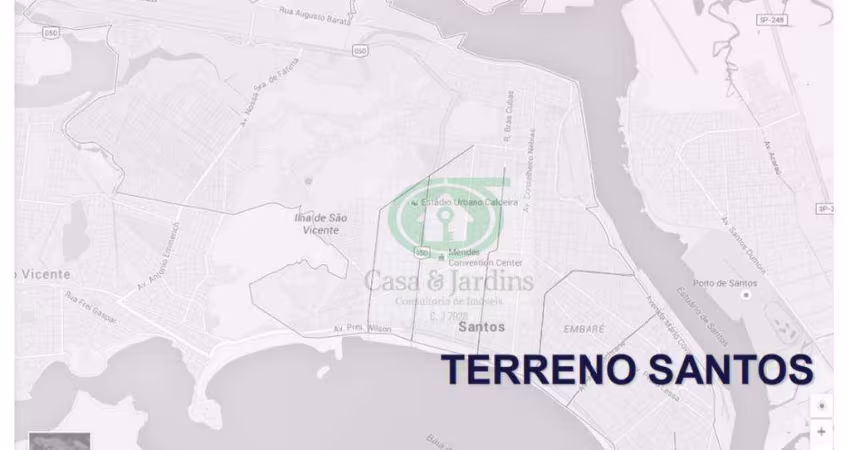 Terreno à venda, 1365 m² por R$ 9.600.000,00 - José Menino - Santos/SP