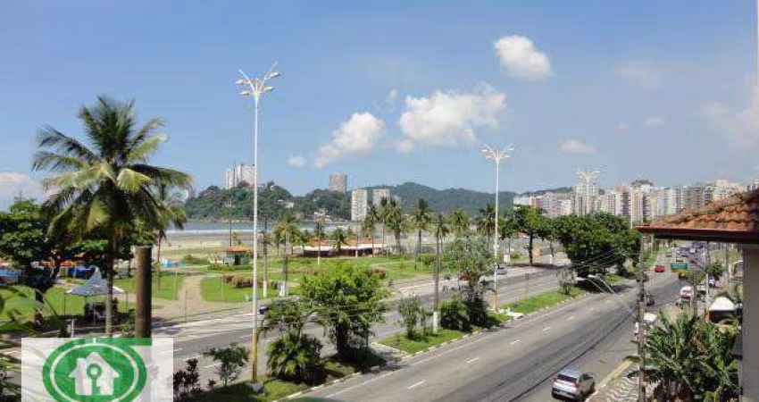 Apartamento 2 dormitórios (1 suíte), 102 m² de área útil com sacada vista mar, no Itararé - São Vicente .