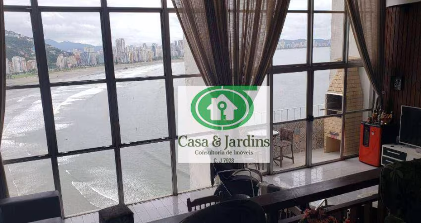 Apartamento com 3 dormitórios para alugar, 165 m² por R$ 7.500,00/mês - Ilha Porchat - São Vicente/SP