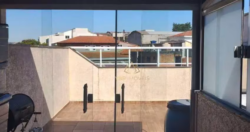 Cobertura com 2 dormitórios à venda, 96 m² por r$ 390.000,00 - vila humaitá - santo andré/sp